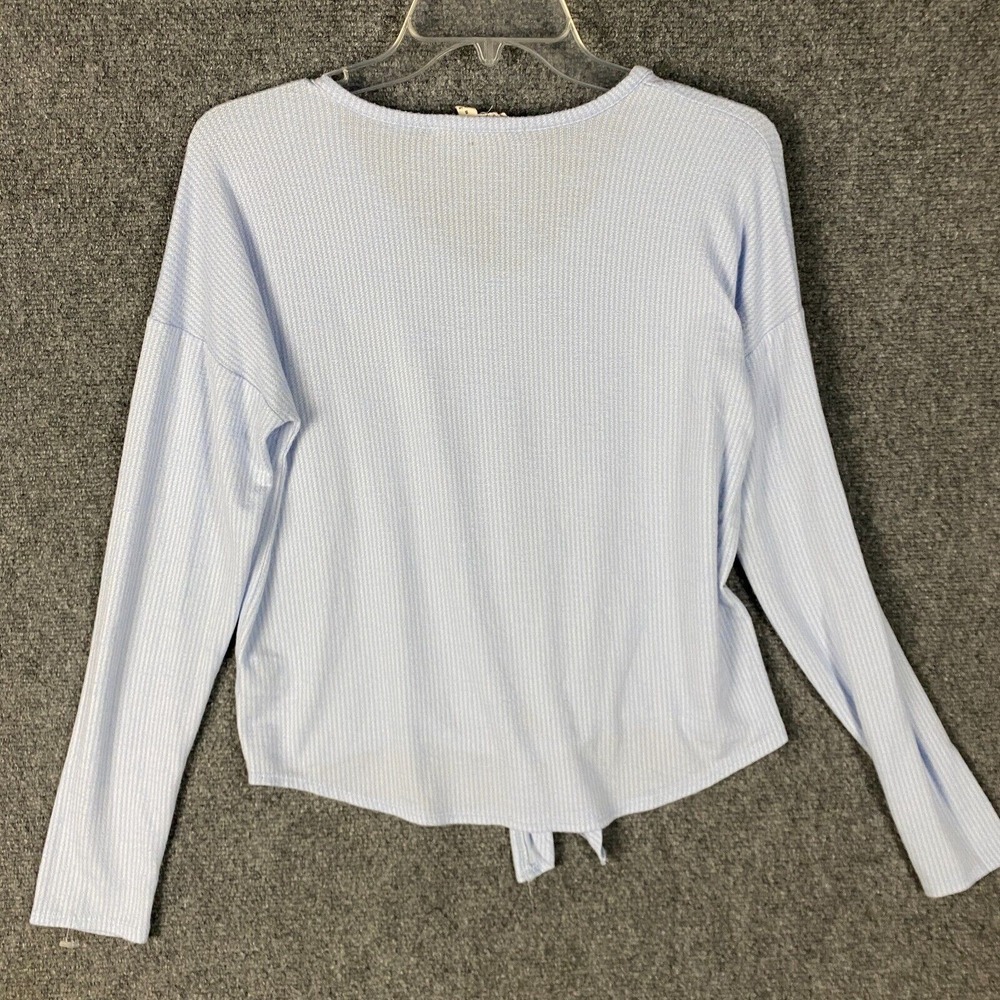 Pink Republic Blouse Women's Small Long Sleeve Blue Rayon Blend Adults S - Picture 7 of 8